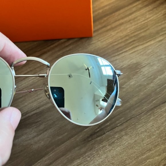 RayBan Round Metal Sunglasses - Picture 4 of 7